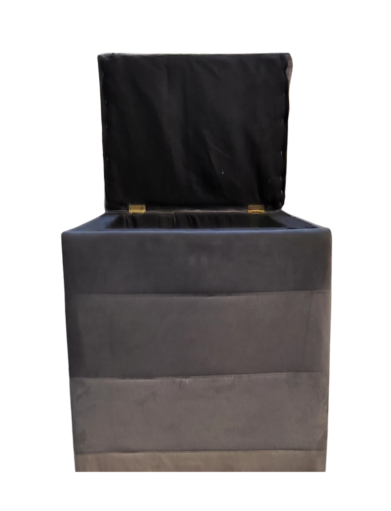 Pouf Baul Grises Bicolor Felpa 40x33x50 Rimar-4