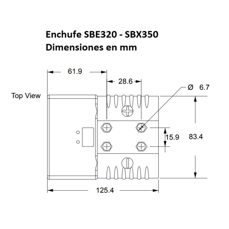 Conector Baterías Smh Sbe320 320a Rojo C/pines De Señal Aux-5