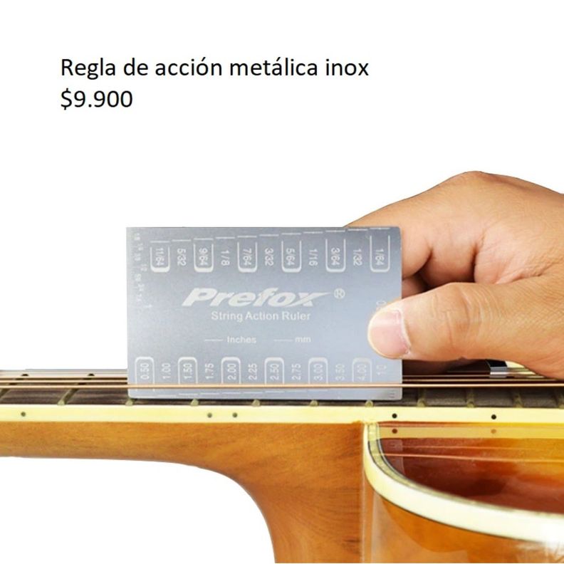 Regla De Acción Cuerda Guitarra Prefox De Acero Inox-2