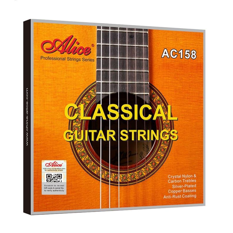 Cuerdas Alice Ac158-h Nylon Carbono Cobre Plateado Concierto-0