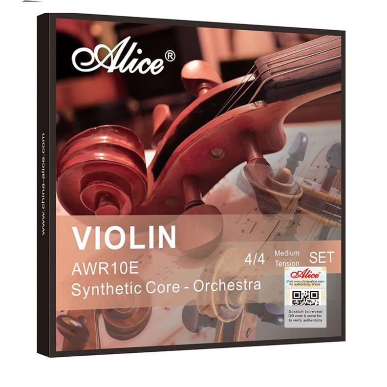 Set De Cuerdas Para Violín Synthetic Core Alice AWR10E-0