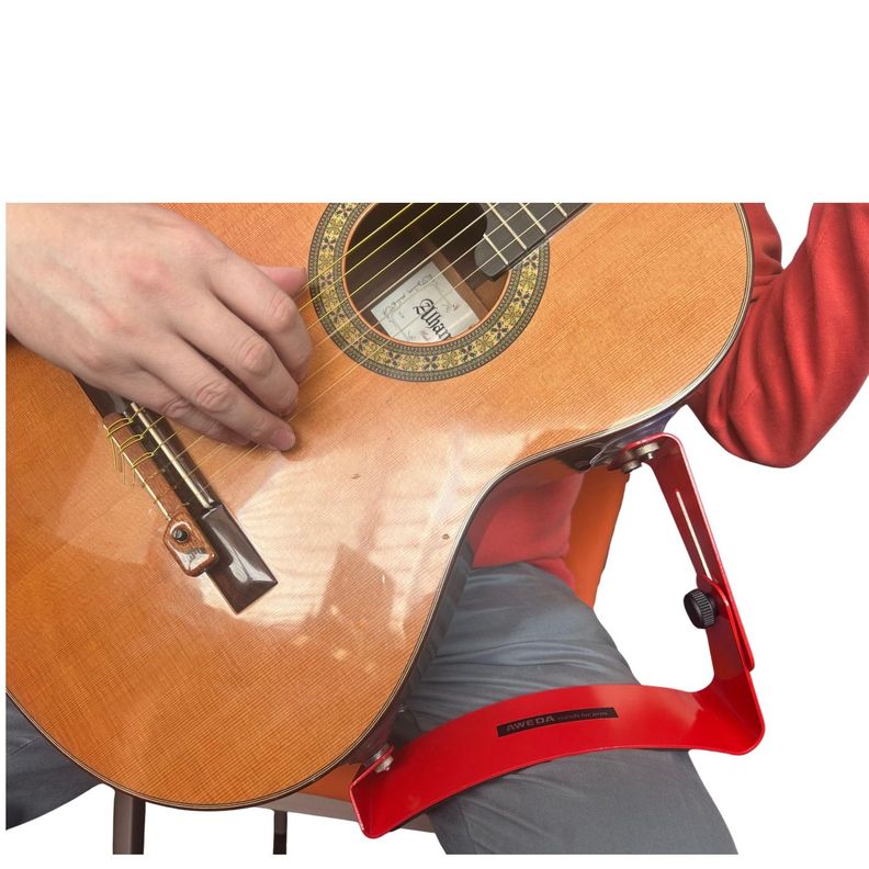 Soporte Elevador de Guitarra modelo conservatorio Rojo-3