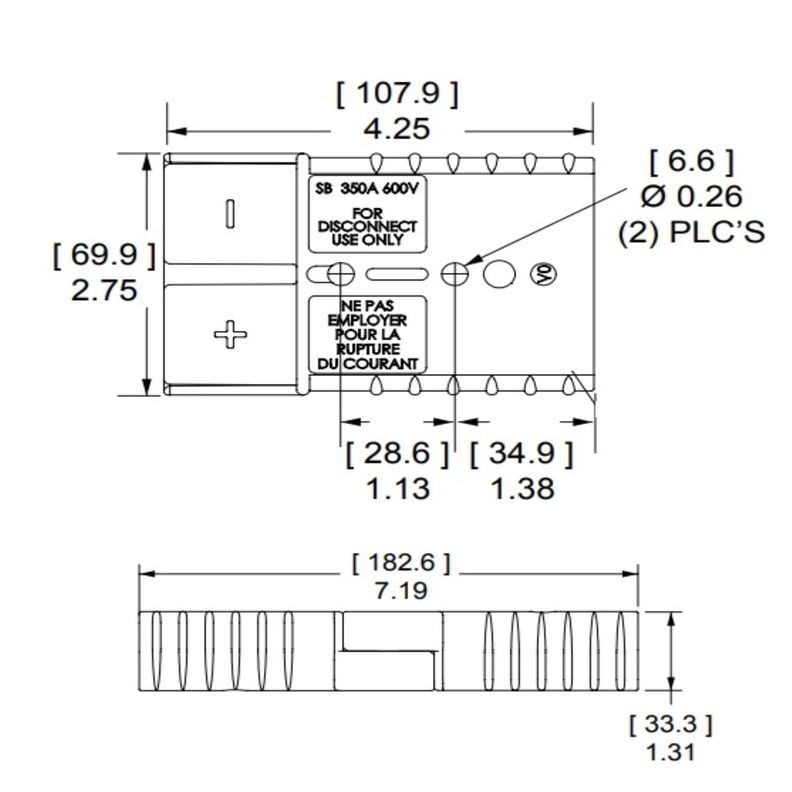 Conector Baterías Anderson Smh Sb350 350a Azul-1