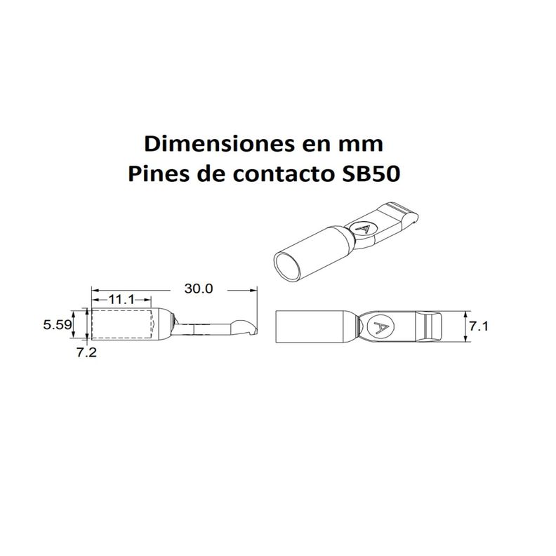 Par De Pines De Contacto Conector Anderson Smh Sb50-1