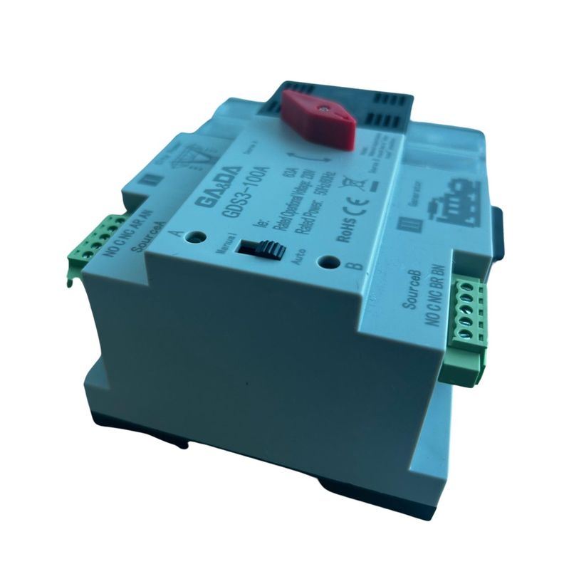 ATS Switch Transferencia Autom 63A 2P Riel DIN Red-Generador-1