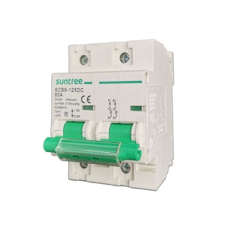 Interruptor Automático Dc 80a 550v Bipolar Solar Scb8-125dc-0