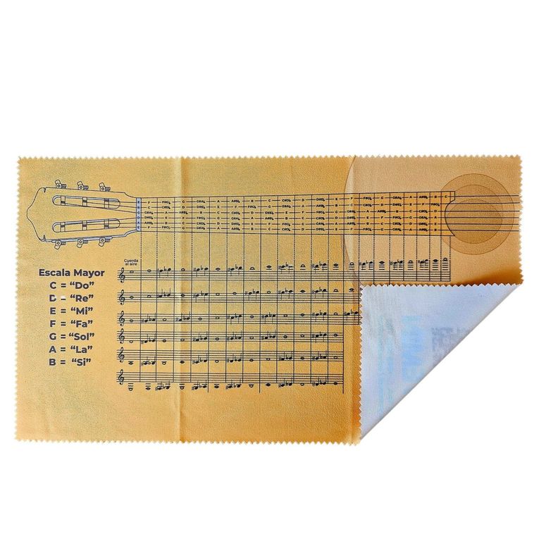 Paño Gamuza Microfibra Con Diseño Notación Musical Guitarra-1