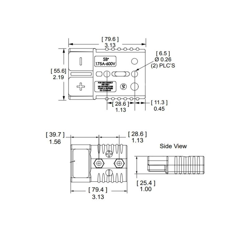 Conector Baterías Anderson Smh Sb175 175a Negro-3