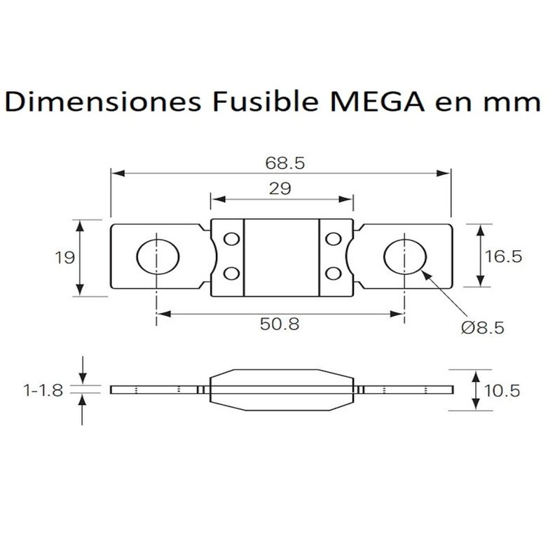Fusible Mega 225a 70v Para Baterías En 48v-2