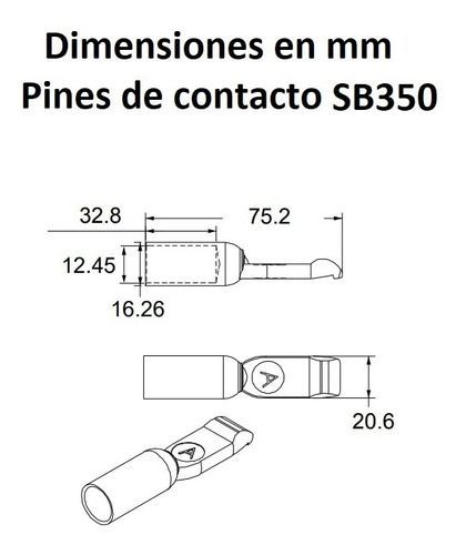 Par De Pines De Contacto Conector Anderson Smh Sb350-1