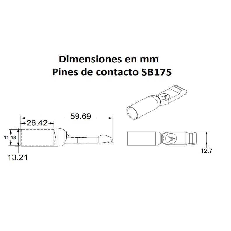 Par De Pines De Contacto Conector Anderson Smh Sb175-1