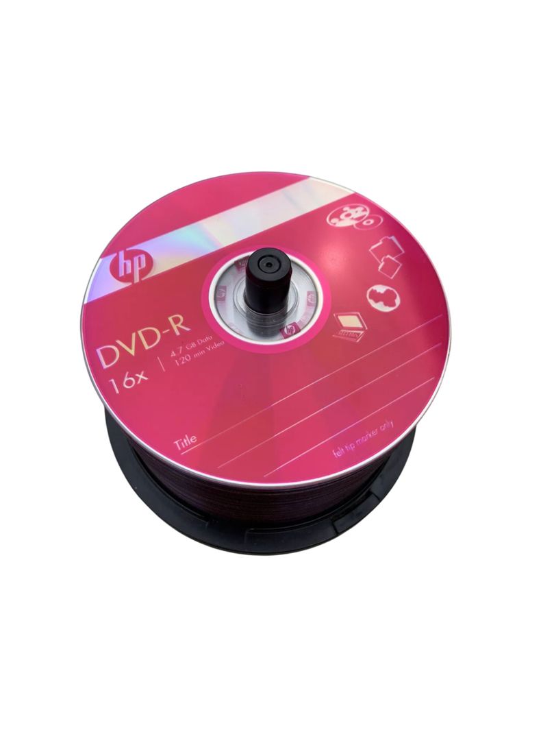DVD-R Grabable HP 16x 4.7Gb 100 unidades-1