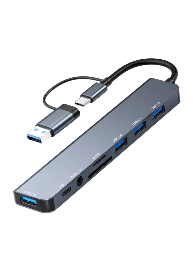 Hub adaptador USB 3.0, 8 puertos en 1-0