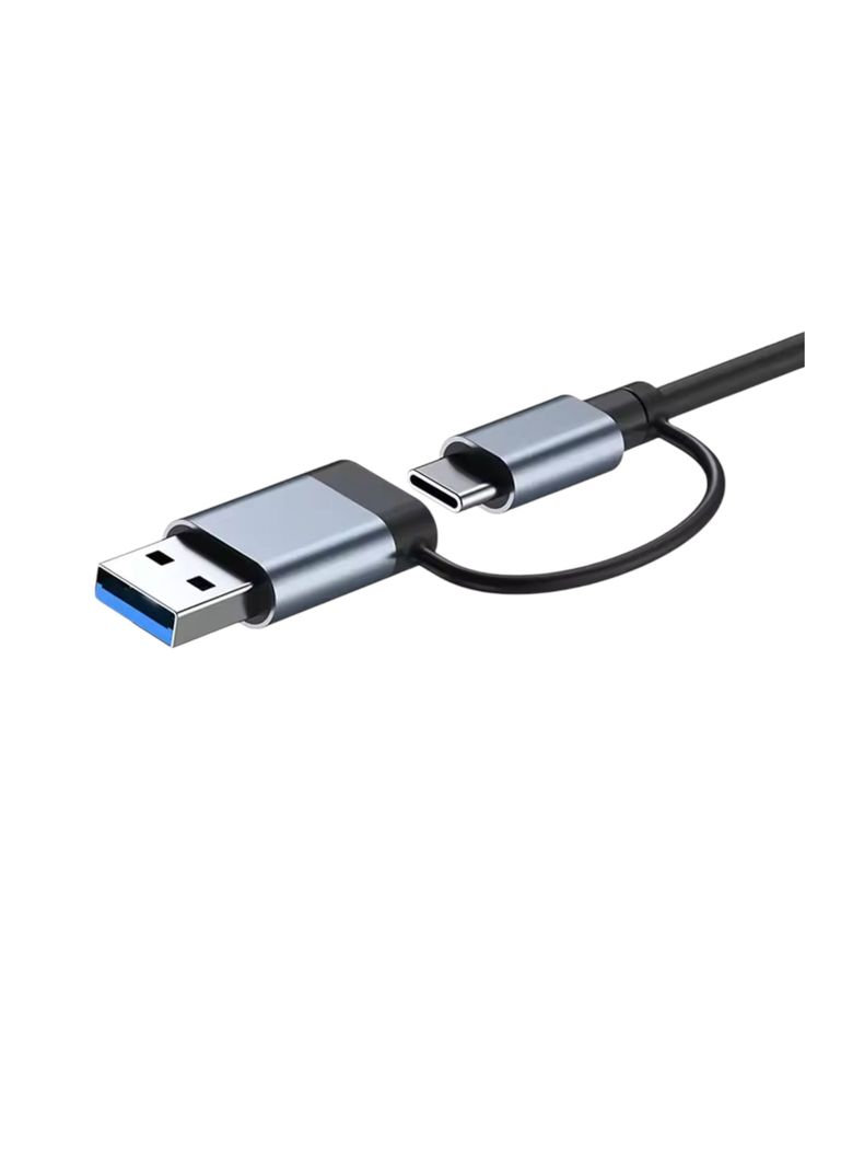 Hub adaptador USB 3.0, 8 puertos en 1-2
