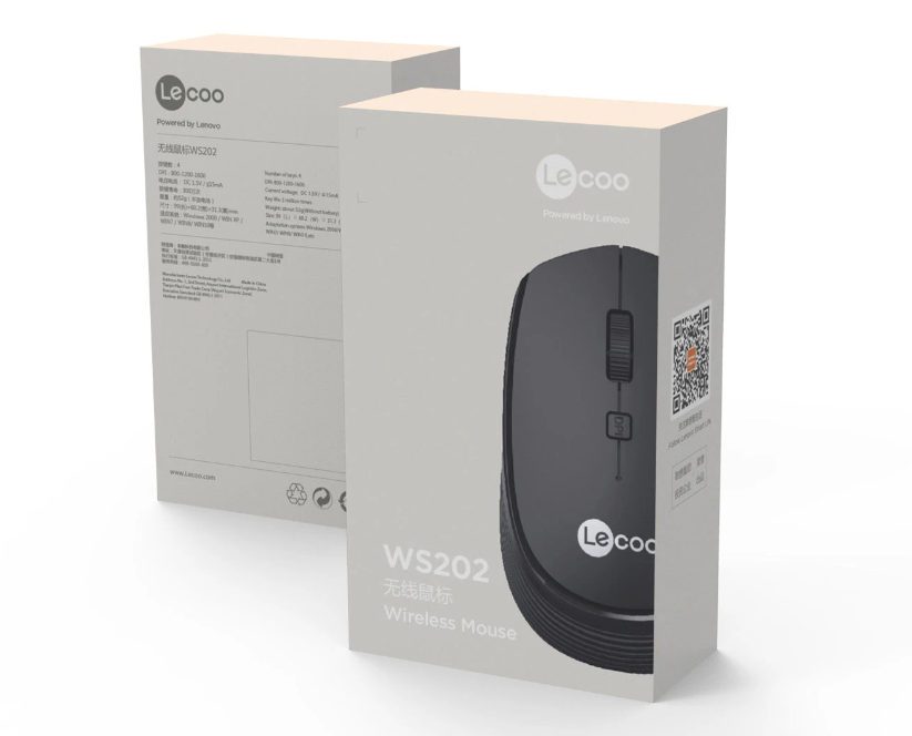 Mouse Inalambrico Lenovo Lecoo Ws202-4