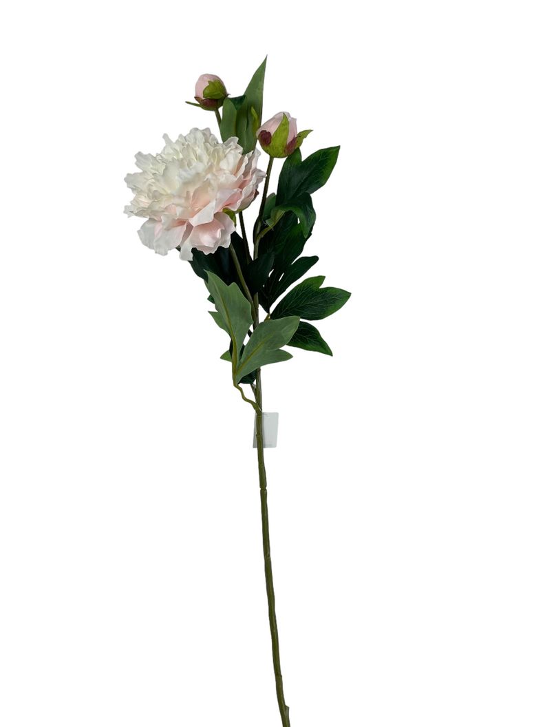 FLOR DECORATIVA COREL PEONIA CON BOTON ROSADA CLARA 84CM-1