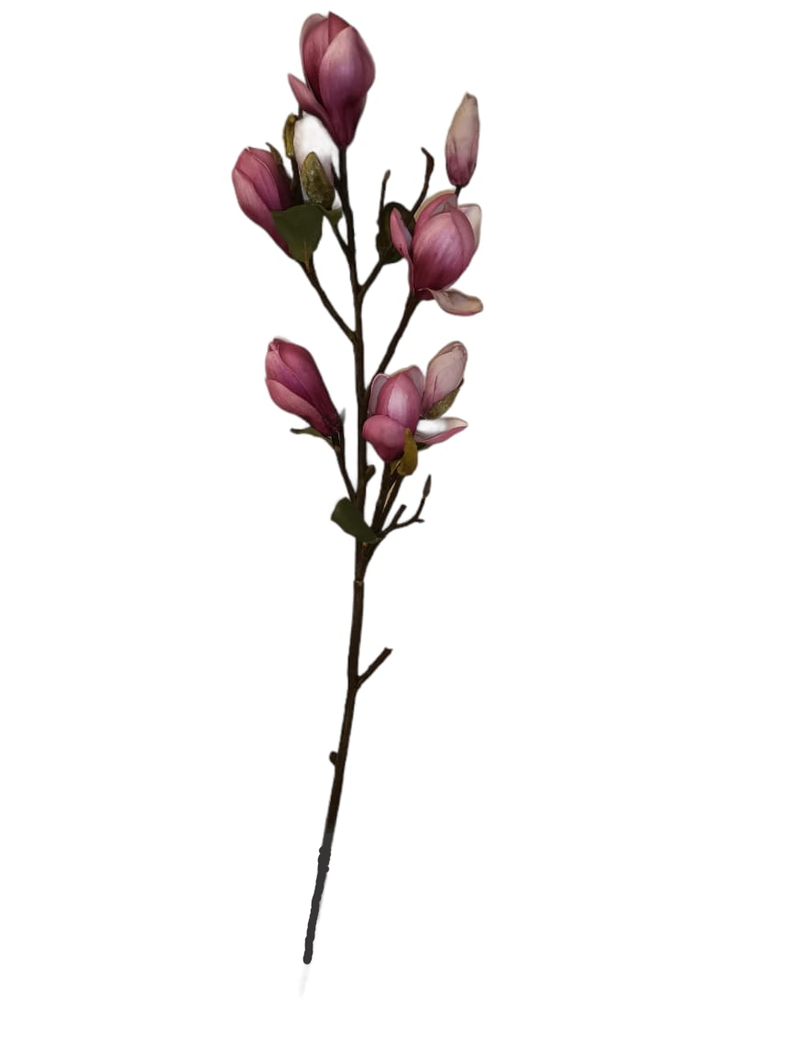 Flor Decorativa Magnolia Bud Stem Hot Pink 84Cm -0