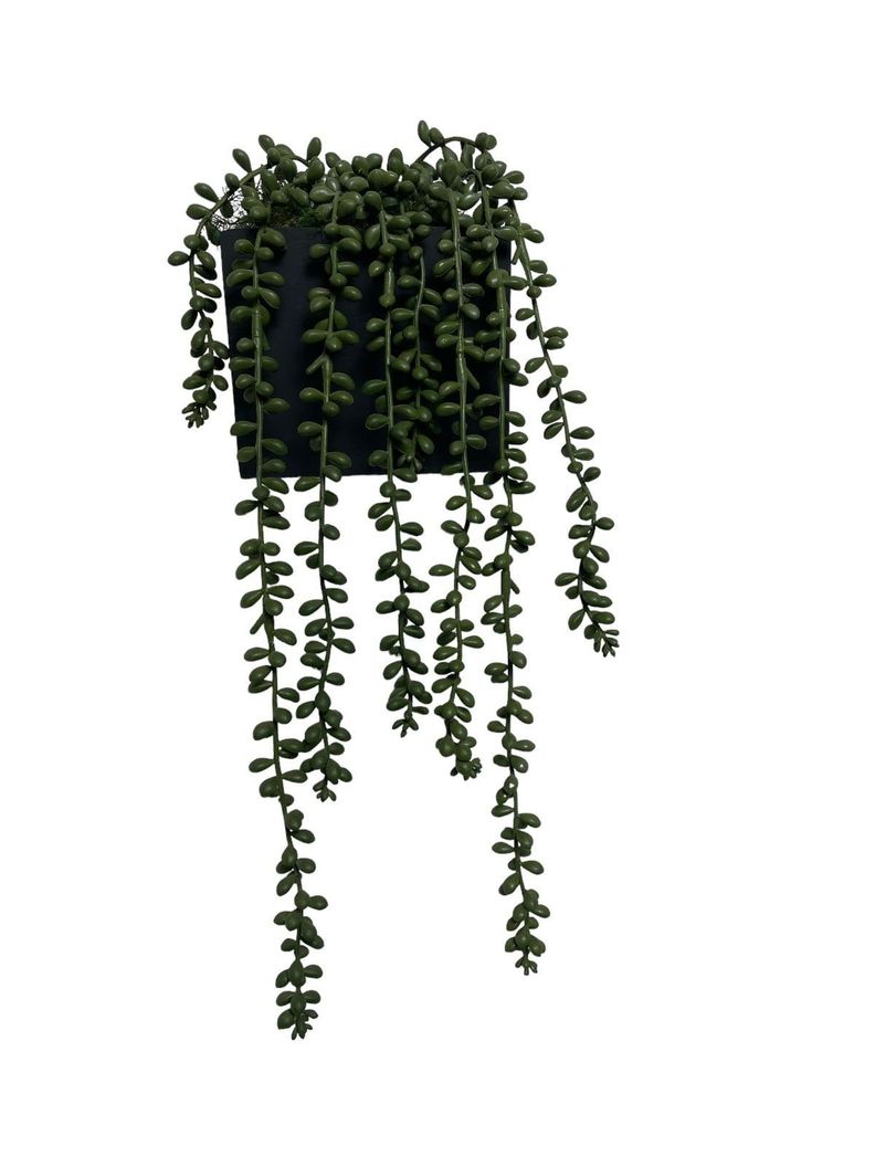 Arreglo De Cactus Rosario 40cm Artificial | Estilo Natural para Interiores y Vitrinas Verde