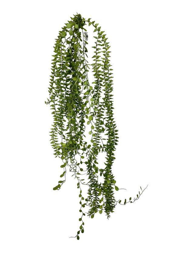 Helecho Colgante de Hoja Mini Artificial | Estilo Natural para Interiores y Vitrinas Verde