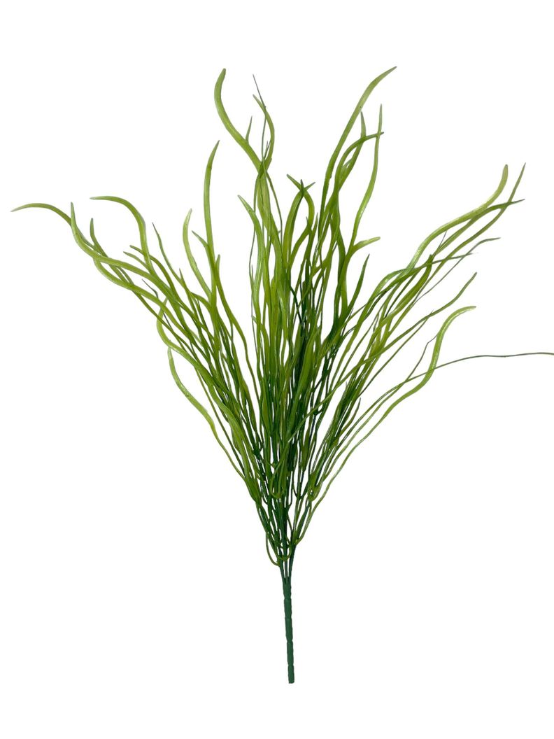 Pasto Verde Ondulado 45cm Artificial | Estilo Natural para Interiores y Vitrinas