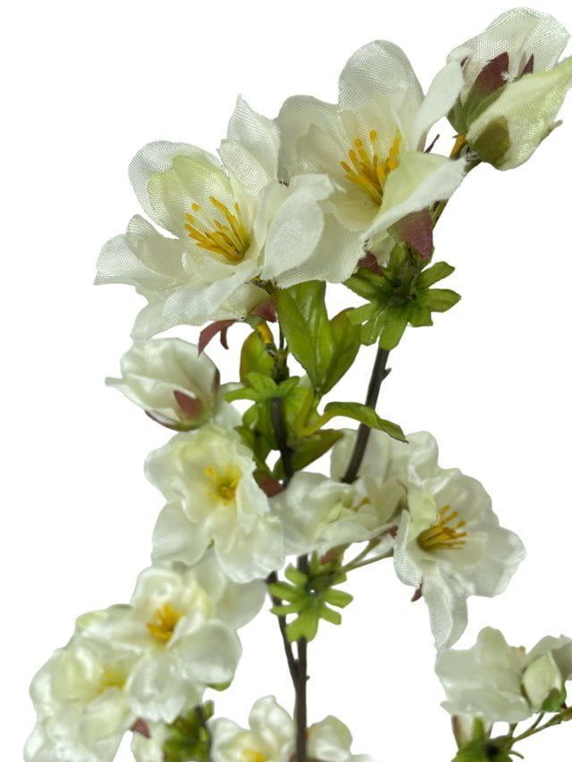 Rama Artificial Cerezo Blanca 90cm Artificial | Estilo Natural para Interiores y Vitrinas Blanco