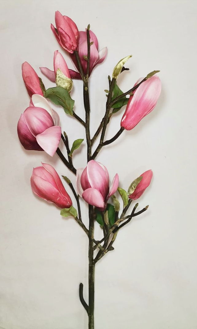 Flor Decorativa Corel Magnolia Bud Stem Fuccia 84cm -1