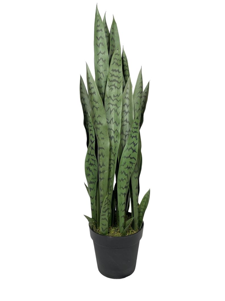 Sanseviera Verde de 90cm Artificial | Estilo Natural para Interiores y Vitrinas