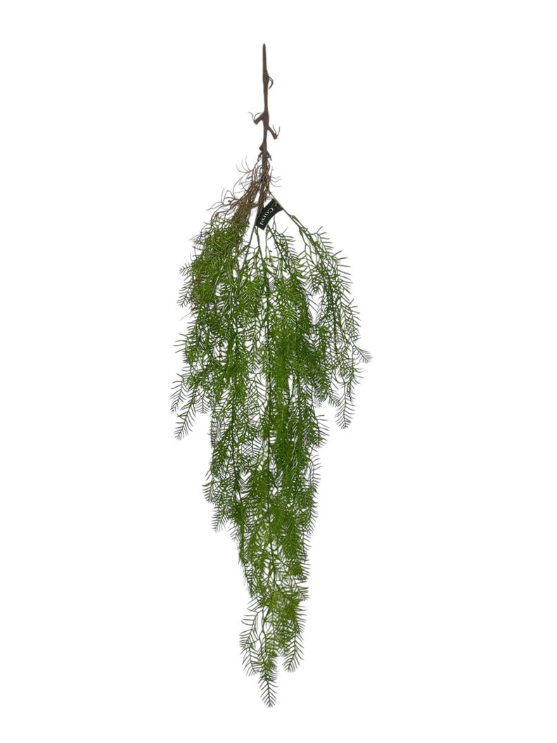 Ramo Colgante Pino 100cm Artificial | Estilo Natural para Interiores y Vitrinas Verde