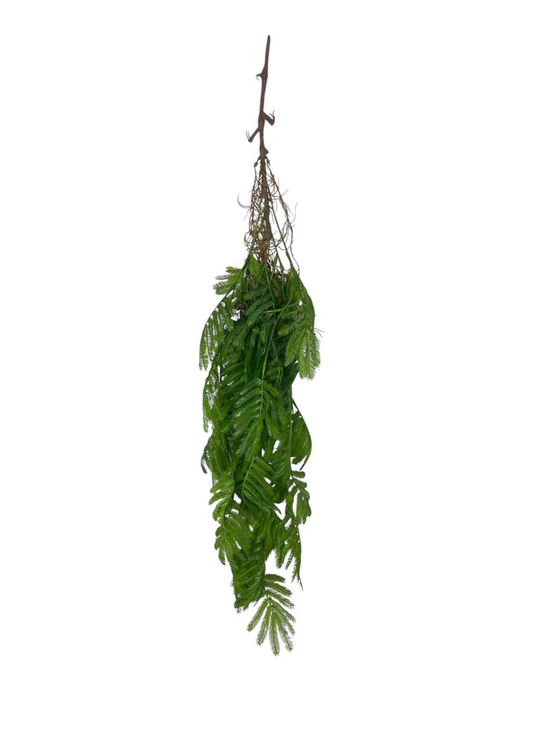 Ramo Colgante Mimosa 80cm Artificial | Estilo Natural para Interiores y Vitrinas Verde
