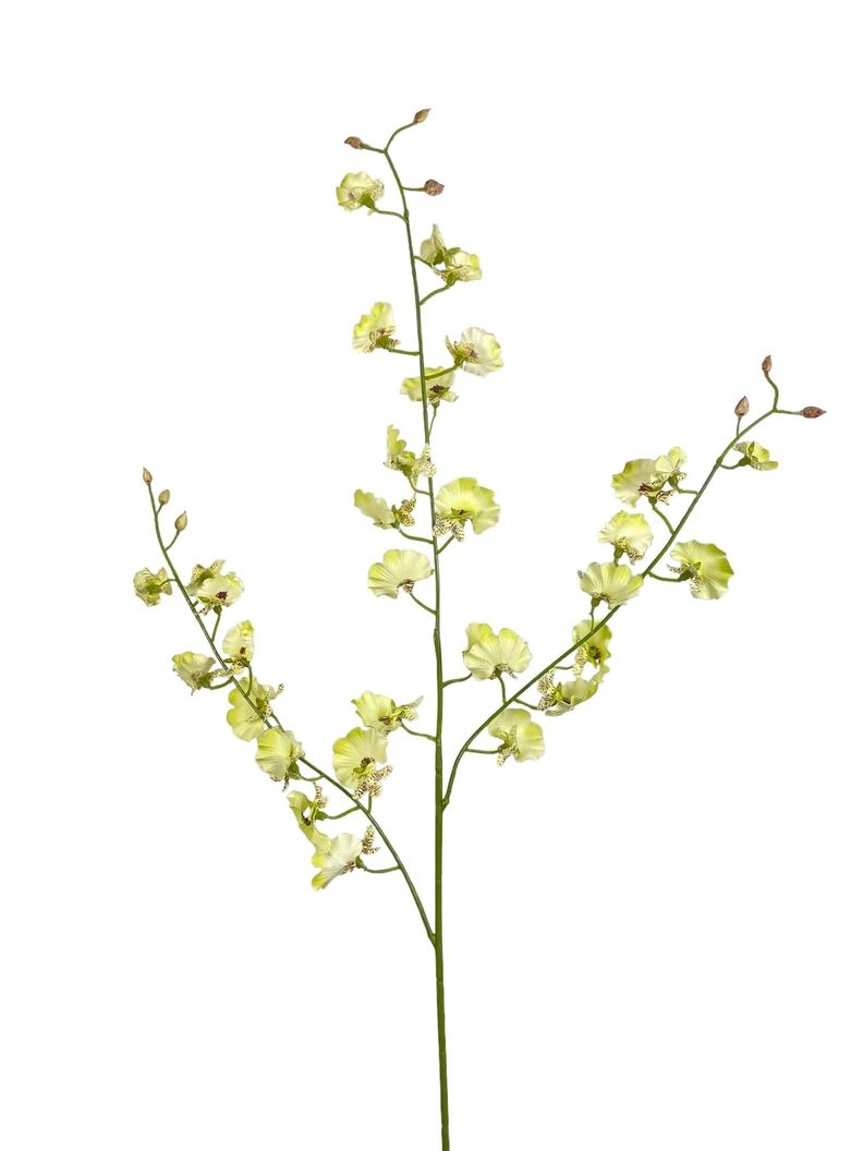Rama Artificial de Orquidea Danzantes 80cm Artificial | Estilo Natural para Interiores y Vitrinas Amarillo