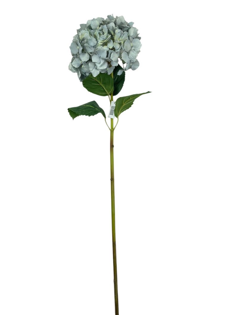 Hortensia Celeste Lila Con Hojas 82cm