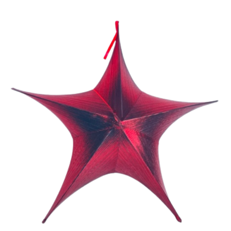Estrella De Genero De Metal Roja 80cm-0