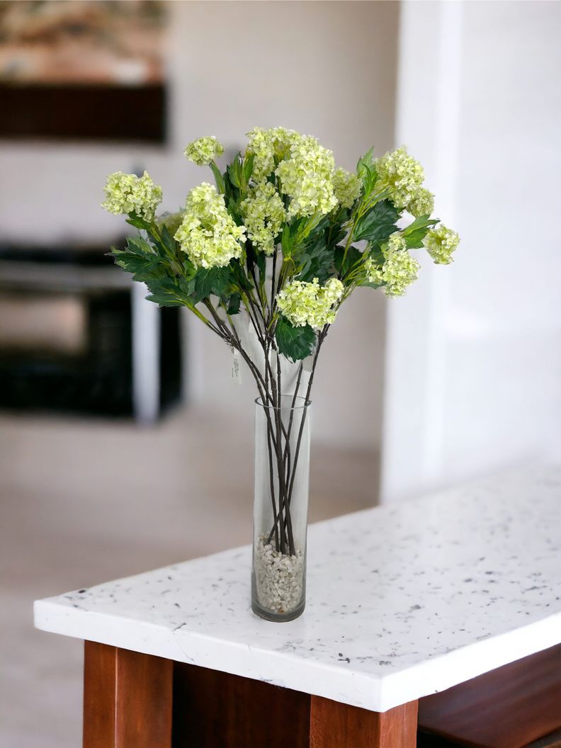FLOR DECORATIVA COREL RAMA BOLA DE NIEVE BLANCA 81CM-3