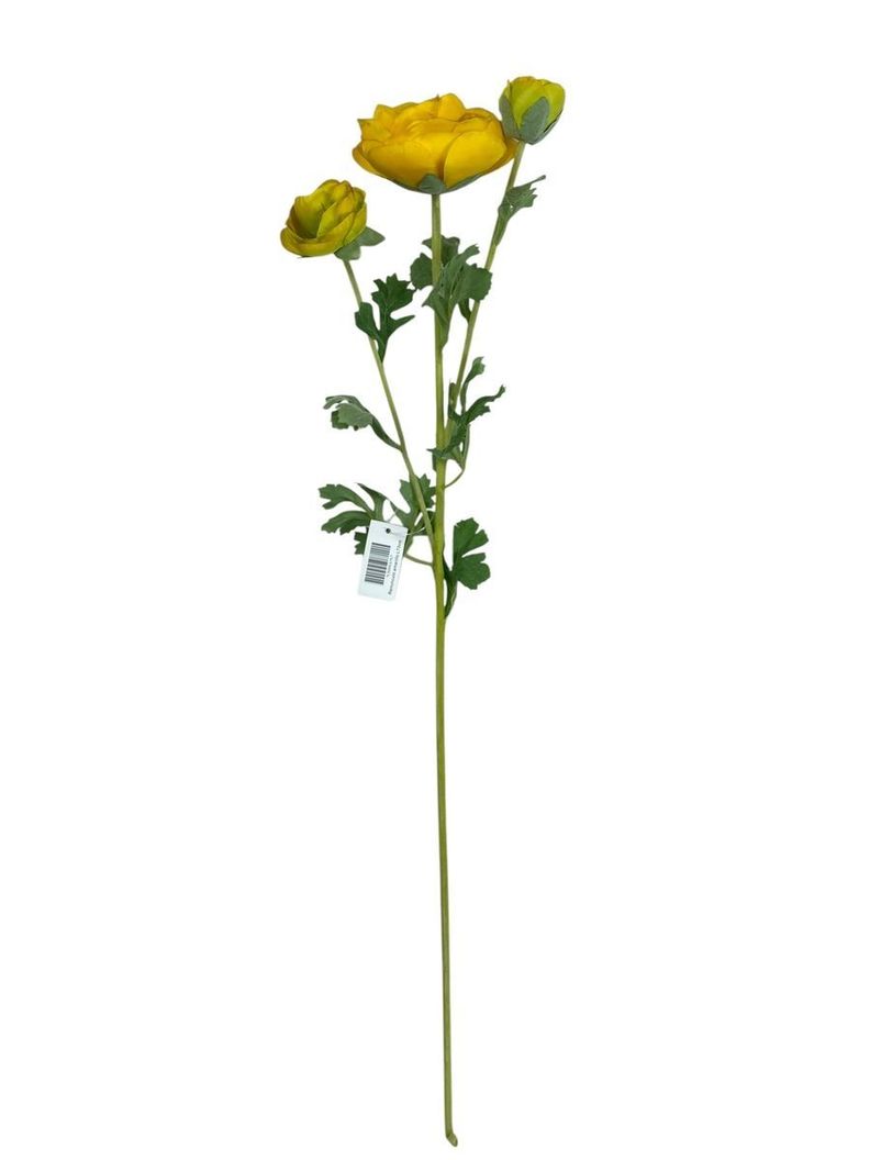 Ranunculo Amarillo 73cm Con Textura Realista