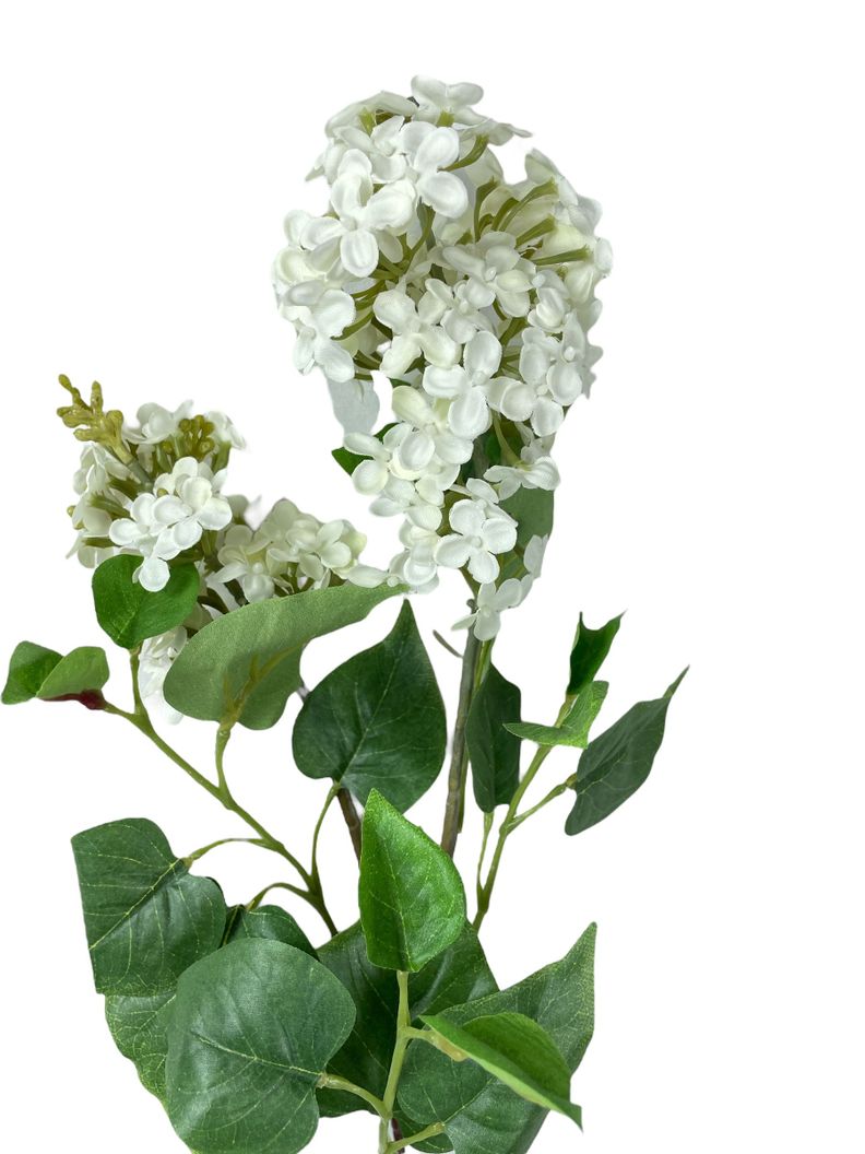Flor Decorativa Corel Lila Blanca 85cm-1