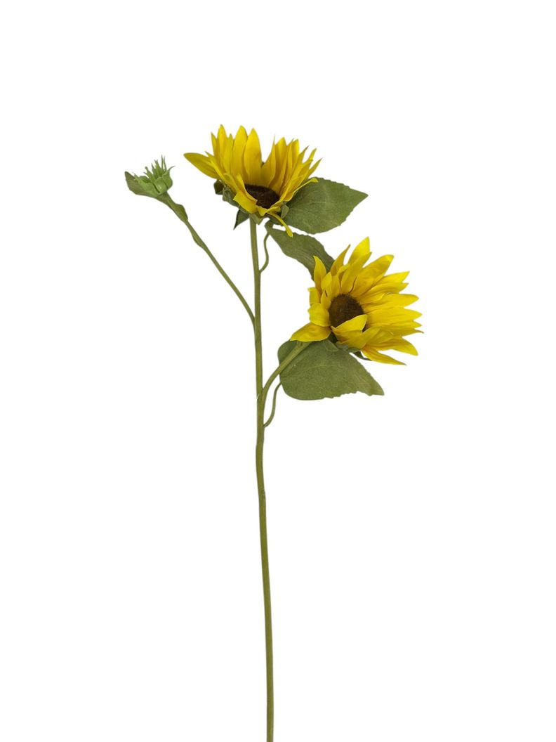 Flor Maravilla de 52 cm Artificial | Estilo Natural para Interiores y Vitrinas Amarillo