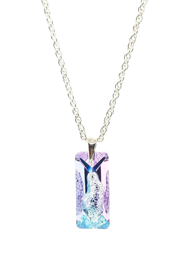 COLGANTE PLATA 925 CRISTAL CHECO BICOLOR-1