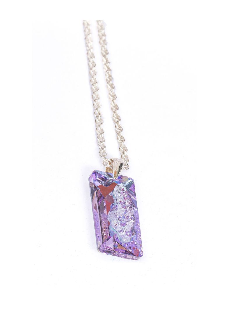 COLGANTE PLATA 925 CRISTAL CHECO BICOLOR-2