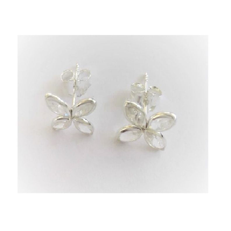 ARO FLOR CIRCON BLANCO PLATA 925-1