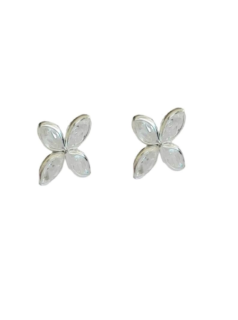 ARO FLOR CIRCON BLANCO PLATA 925-0