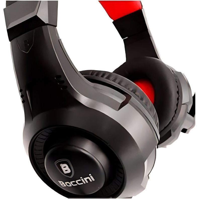 Audifono Ps4 Con Luz Rojo Gamer Con Microfono Rojo-1