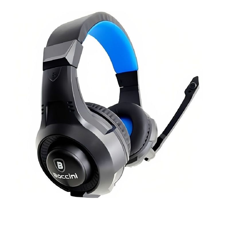 Audifono Ps4 Con Luz  Gamer Con Microfono Plegable Azul-0