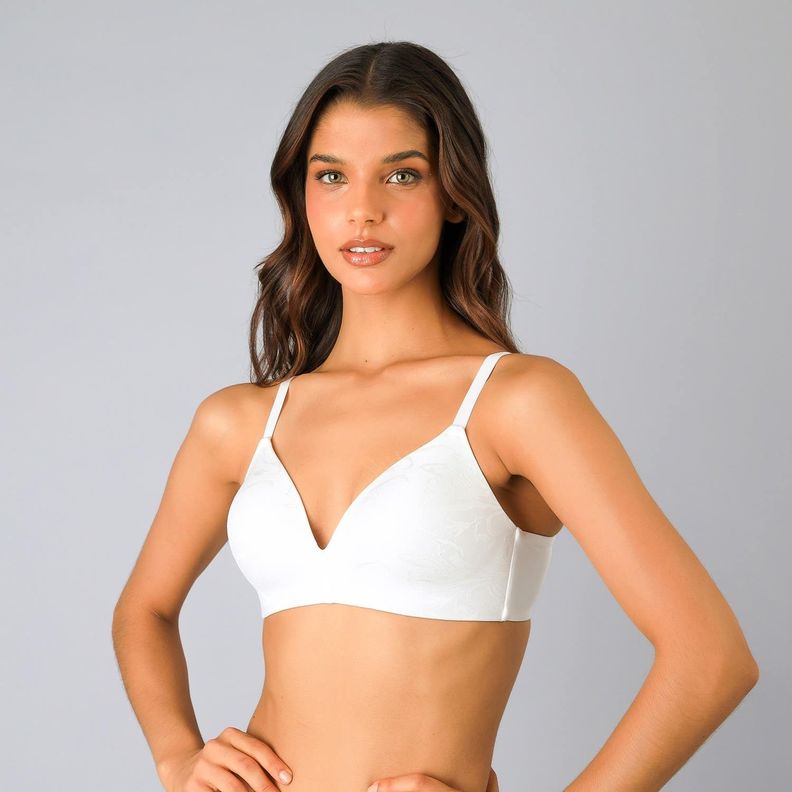Sosten Sin Arco Jacquard Blanco 40B