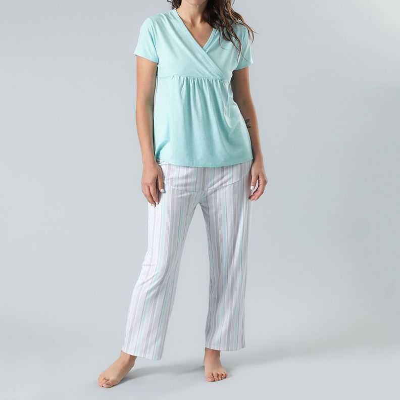 Pijama Maternal Top + Pantalon-0