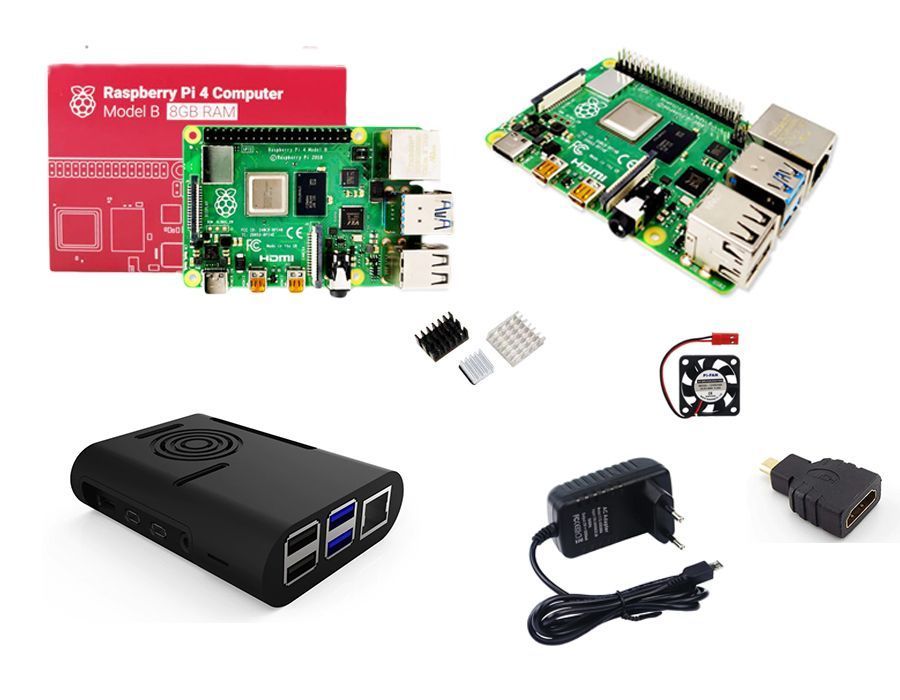 Kit Raspberry Pi 4B de 4G Carcasa Cargador Ventilador-1