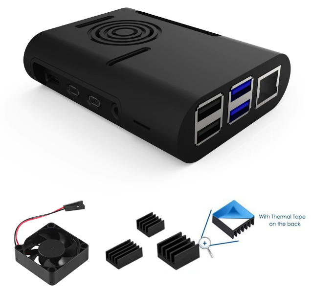 Kit Raspberry Pi 4B de 4G Carcasa Cargador Ventilador-2