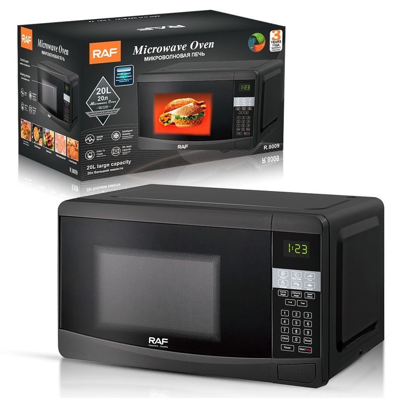 Horno Microondas RAF R.8009 – Compacto, Potente y Funcional 20 LITROS -0