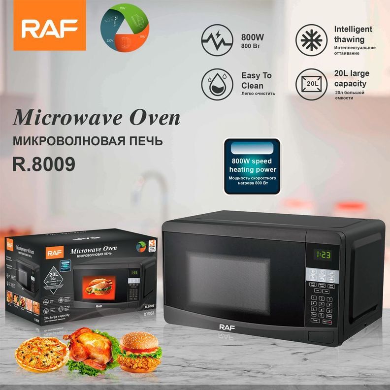 Horno Microondas RAF R.8009 – Compacto, Potente y Funcional 20 LITROS -1