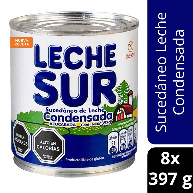 Sucedáneo de Leche Condensada LECHE SUR® Lata 397g Pack X8-0