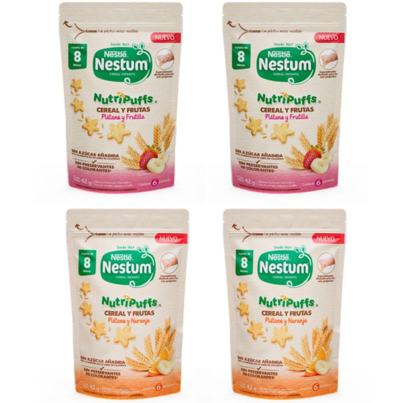 Pack 4 Cereales Infantiles Nutripuffs Mixtos-0